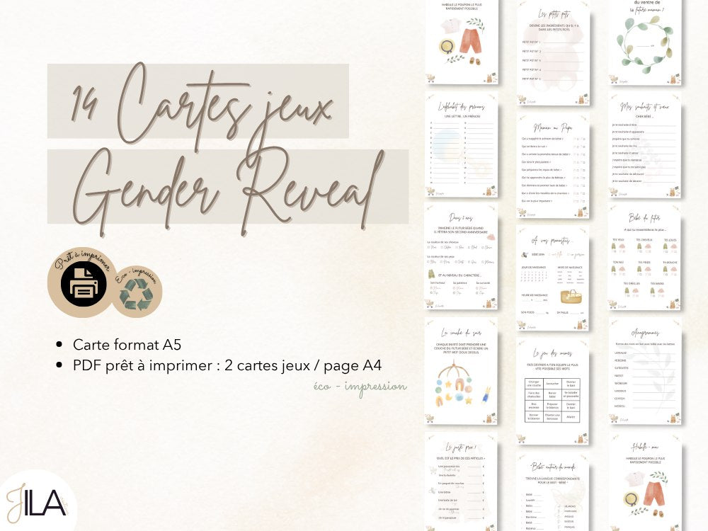 🧸 KIT GENDER REVEAL - BOHÈME