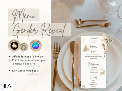 🧸 KIT GENDER REVEAL - BOHÈME