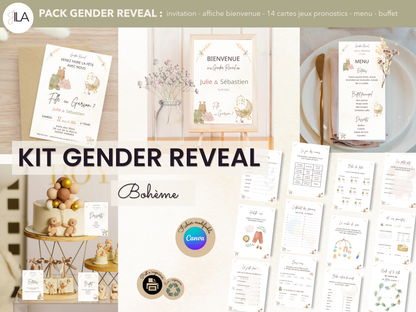 🧸 KIT GENDER REVEAL - BOHÈME